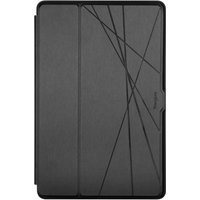 Black Targus Click-In folio case with geometric line design, fits 31.5 cm (12.4") tablets, sleek and protective.