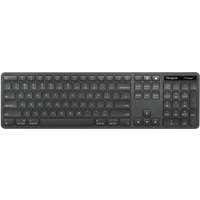 Black Targus EcoSmart AKB874NO keyboard, USB, QWERTY layout, Nordic design, slim profile, full number pad.