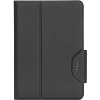 Black Targus VersaVu folio case for 10.5" tablets, sleek design with stitched edges and magnetic closure flap.