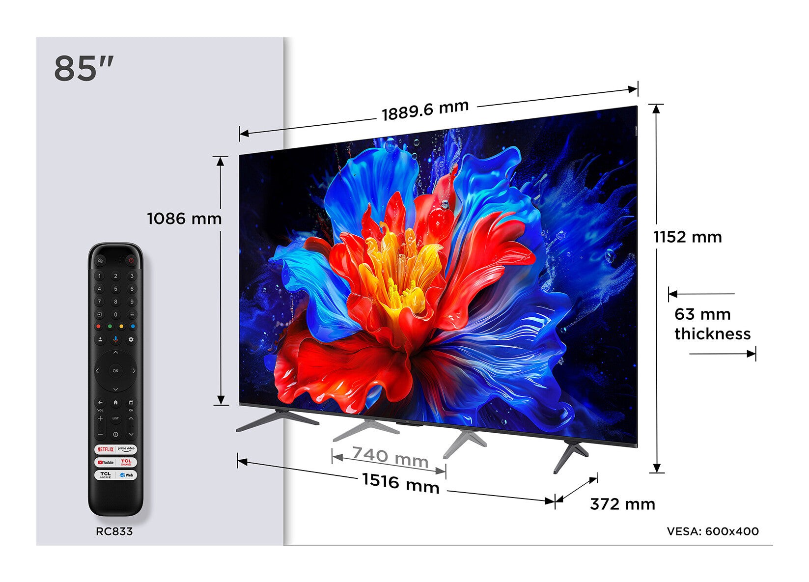 TCL P8K 85P8K 85" 4K QLED HDR Smart TV - image 2