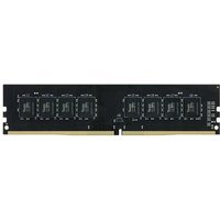 Black Team Group ELITE DDR4 memory module, 16 GB, with gold connector edge and visible memory chips.