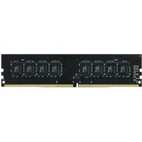 Black Team Group ELITE DDR4 memory module, 8 GB, with gold connectors and multiple black chips.
