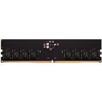 Black Team Group ELITE DDR5 memory module, 16 GB, with gold edge connectors and visible chip layout.