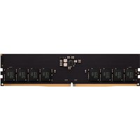 Black Team Group ELITE DDR5 memory module with gold connectors and visible memory chips
