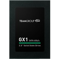 Black Team Group GX1 240 GB 2.5" SATA III solid state drive with white text and green accent on label.