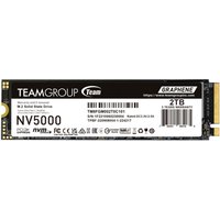 Team Group NV5000 2TB M.2 PCIe 4.0 NVMe SSD with black and white label, featuring 3D NAND technology.