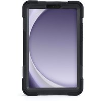 Black rugged case for Samsung Tab A9 8.7" with reinforced corners and textured grip.