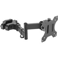 Black TECHLY TV mount for 32" screens, adjustable arm, VESA compatible, sturdy metal construction.
