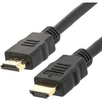 Black 10m HDMI cable by TECHLY with standard Type A connectors and textured grips.