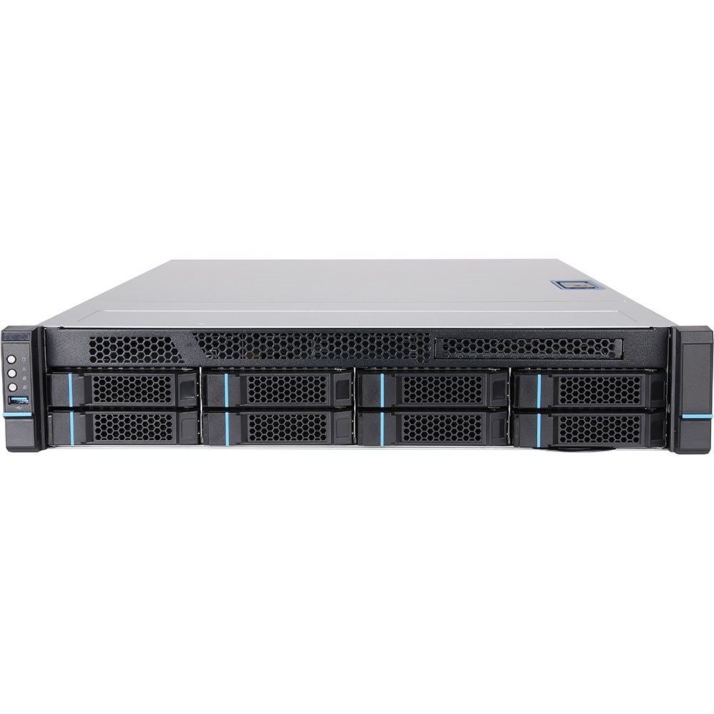 TERRA 3230 G6 server in a sleek silver and black design, featuring multiple drive bays, ventilation grilles, and LED indicators on the front panel.