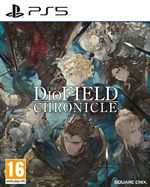 The DioField Chronicle for PS5 features a vibrant, illustrated cover with characters in a fantasy setting, showcasing intricate details and a mix of blue and earthy tones.