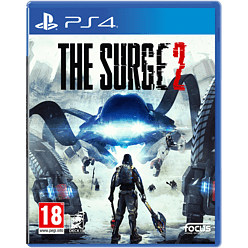 The Surge 2 for PlayStation 4 features a blue case with a dark, futuristic cover art showing a character wielding a weapon against a mechanical backdrop.