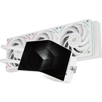 White Thermalright Levita Vision 360 ARGB liquid cooler with three 12 cm fans and a sleek black pump cover.