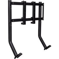 Black Thermaltake monitor mount with dual vertical arms and adjustable brackets for 50-inch screens.