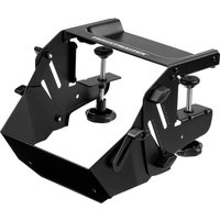 Black Thrustmaster SimTask Steering Kit with adjustable mounts and rotary spinner knob for racing simulations.