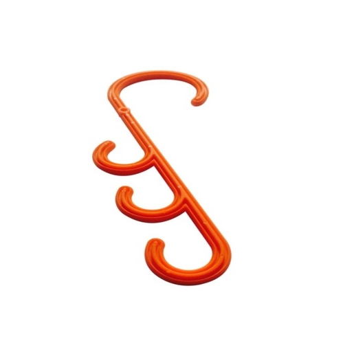 Bright orange TIDI-CABLE TIDI-HANGER designed for 110V cable support, featuring three hooks for secure cable management, sold in a pack of 10.