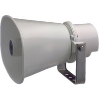 Aluminum TOA SC-615 loudspeaker with a conical shape, wired connection, and mounting bracket, 15 W power.