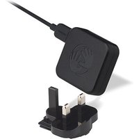 Black TomTom Universal Home Charger with square adapter and UK plug attachment.