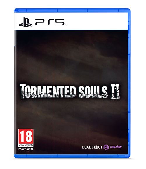 Tormented Souls 2 game case for PS5 featuring a dark background with the title in bold white letters, an age rating of 18, and a blue plastic case.