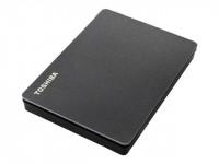 Toshiba HDTX120EK3AA external hard drive in grey, featuring a sleek, matte finish and compact design, with the Toshiba logo prominently displayed on the top.