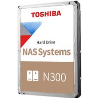 Toshiba N300 internal hard drive, 12TB, 7200 RPM, 3.5", silver casing with Toshiba logo and NAS Systems label.