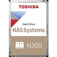 Toshiba N300 internal hard drive, 4 TB, 7200 RPM, silver casing, NAS Systems label, 3.5-inch size.