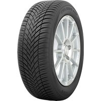 Toyo Celsius AS2 tire, 185/60 R15 88V XL, black rubber with V-shaped tread pattern, mounted on silver alloy wheel.