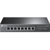 Black TP-Link 8-Port 2.5G desktop switch with LED indicators and metal casing, featuring TP-Link logo on the top left.