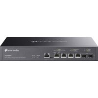 TP-Link Omada 6-Port 10GE L2+ Managed Switch, black with 4 PoE++ ports and LED indicators.