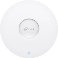 White TP-Link Omada AX1800 ceiling mount access point with circular design and central TP-Link logo.