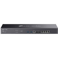 Black TP-Link Omada OC400 controller with multiple Ethernet ports and LED indicators on the front panel.