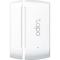 White TP-Link Tapo Smart Contact Sensor with sleek design and logo, featuring two interlocking rectangular pieces.