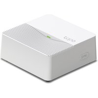 White TP-Link Tapo Smart Hub with ribbed top surface, LED indicator, and embossed logo on the side.