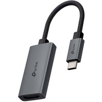 Gray TP-Link UA520C HDMI adapter with USB-C connector and braided cable.
