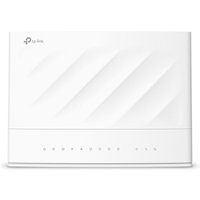 White TP-Link VX230v wireless router with sleek design, dual-band antennas, and Gigabit Ethernet ports.