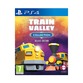 Train Valley Collection Deluxe Edition for PlayStation 4 features vibrant cover art with yellow trains on a colorful background, highlighting its playful and engaging theme.