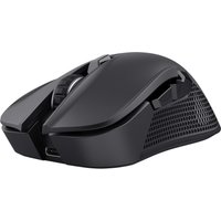 Black Trust GXT 931 Ybar gaming mouse, right-hand design, Bluetooth, laser sensor, textured grip, 7200 DPI.