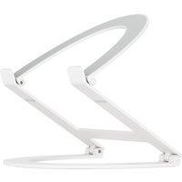 White Twelve South TS-2202 monitor stand with adjustable arms and circular base.