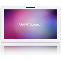White Ubiquiti Connect Display, 21.5-inch Full HD, 250 cd/m² brightness, sleek design with "UniFi Connect" on screen.