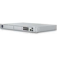 Silver Ubiquiti Dream Machine Special Edition gateway with multiple Ethernet ports and sleek rectangular design