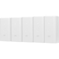 White Ubiquiti POE-24-24W Fast Ethernet adapter with sleek rectangular design and subtle logo on front.