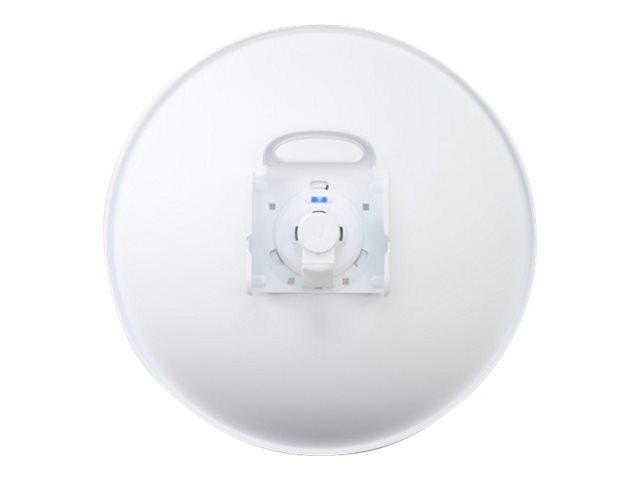 Round, white Ubiquiti PowerBeam ACGen2 antenna with a central mounting bracket, designed for high-speed wireless connectivity at 450 Mbit/s.