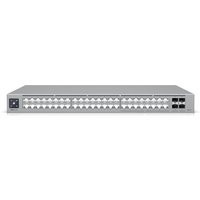 Grey Ubiquiti Pro Max 48 L3 2.5G Ethernet switch, 1U rack-mountable, with multiple ports and LED indicators.