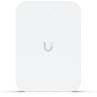 White Ubiquiti U7 In-Wall access point with rounded edges and PoE capability, featuring a subtle U logo.