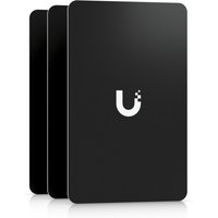 Black Ubiquiti UA-Card-B-10 proximity access card with white Ubiquiti logo, sleek rectangular design.