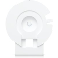 White Ubiquiti UACC-AP-AM wireless access point with circular design and central U logo.