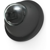 Black Ubiquiti UACC-GB-PLATE-B camera accessory with dome shape and transparent cover.