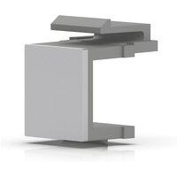 Gray Ubiquiti UISP UACC-Keystone-Blank-Insert with rectangular shape and smooth surface.