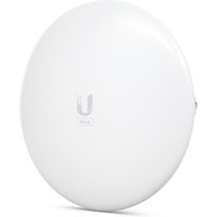 White Ubiquiti UISP Wave Nano with circular design, smooth surface, and subtle logo in the center.