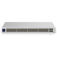 Ubiquiti UniFi USW-48 network switch, white, 48 Ethernet ports, rectangular, with LED indicators.
